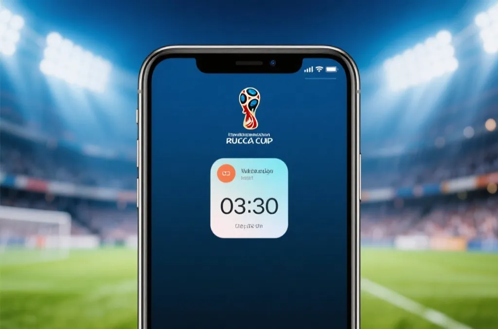 手机屏幕上的世界杯观赛提醒组件